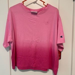 Champion ladies crop t-shirt ombré hot pink XL NWT